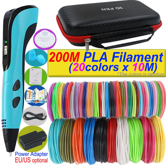 Pack 3D con Funda y Filamentos de diferentes colores